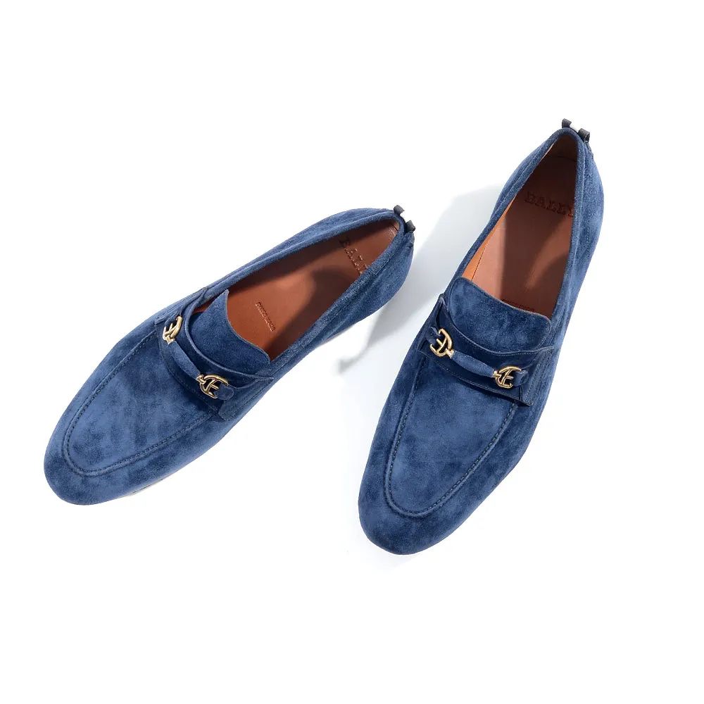 Bally Mens Slip on Loafers in Blue