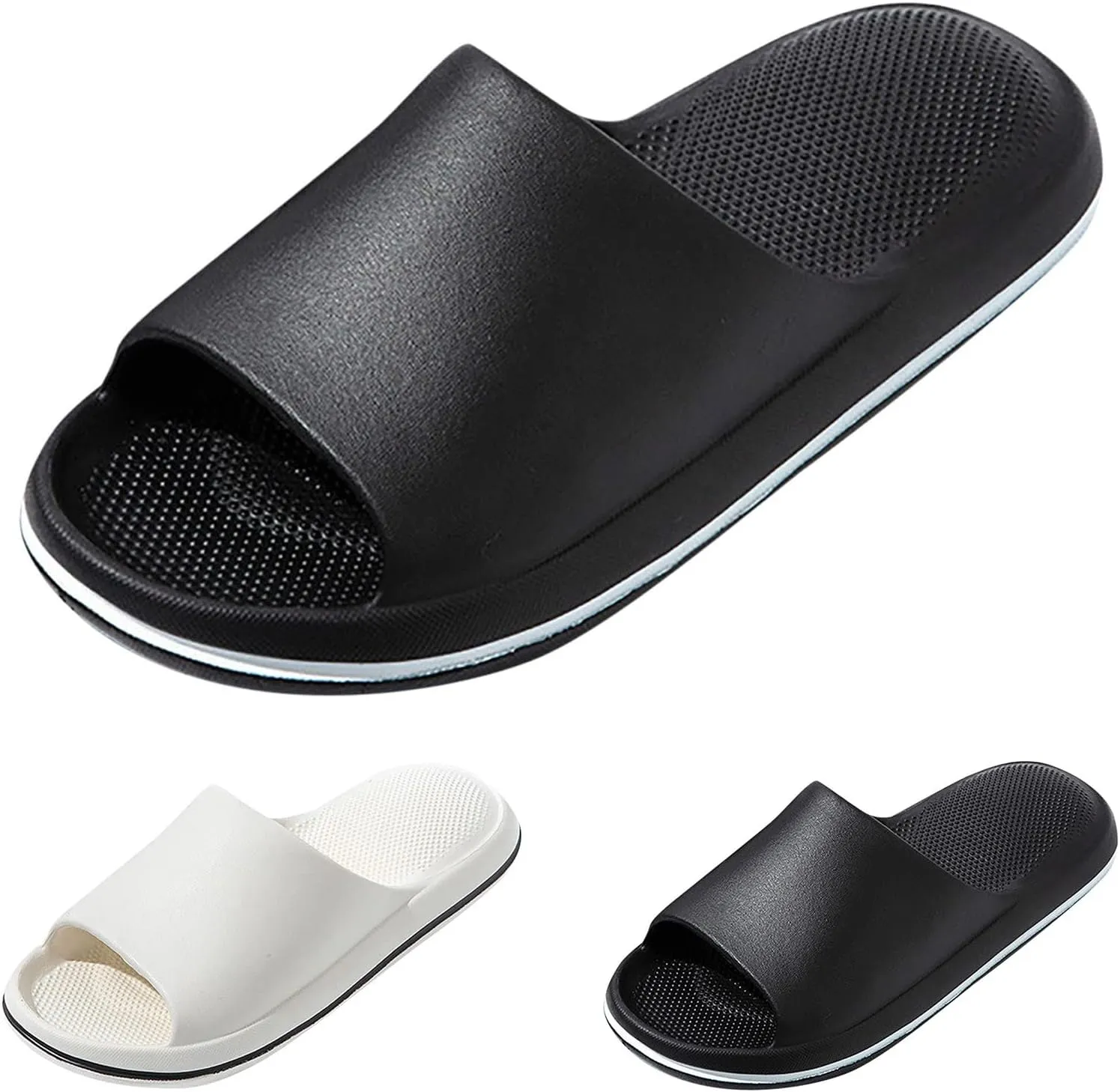 Bathroom Slippers Men Womens Slides Cloud Slippers for Men Shower Shoes Women Dorms Public Soft Sole