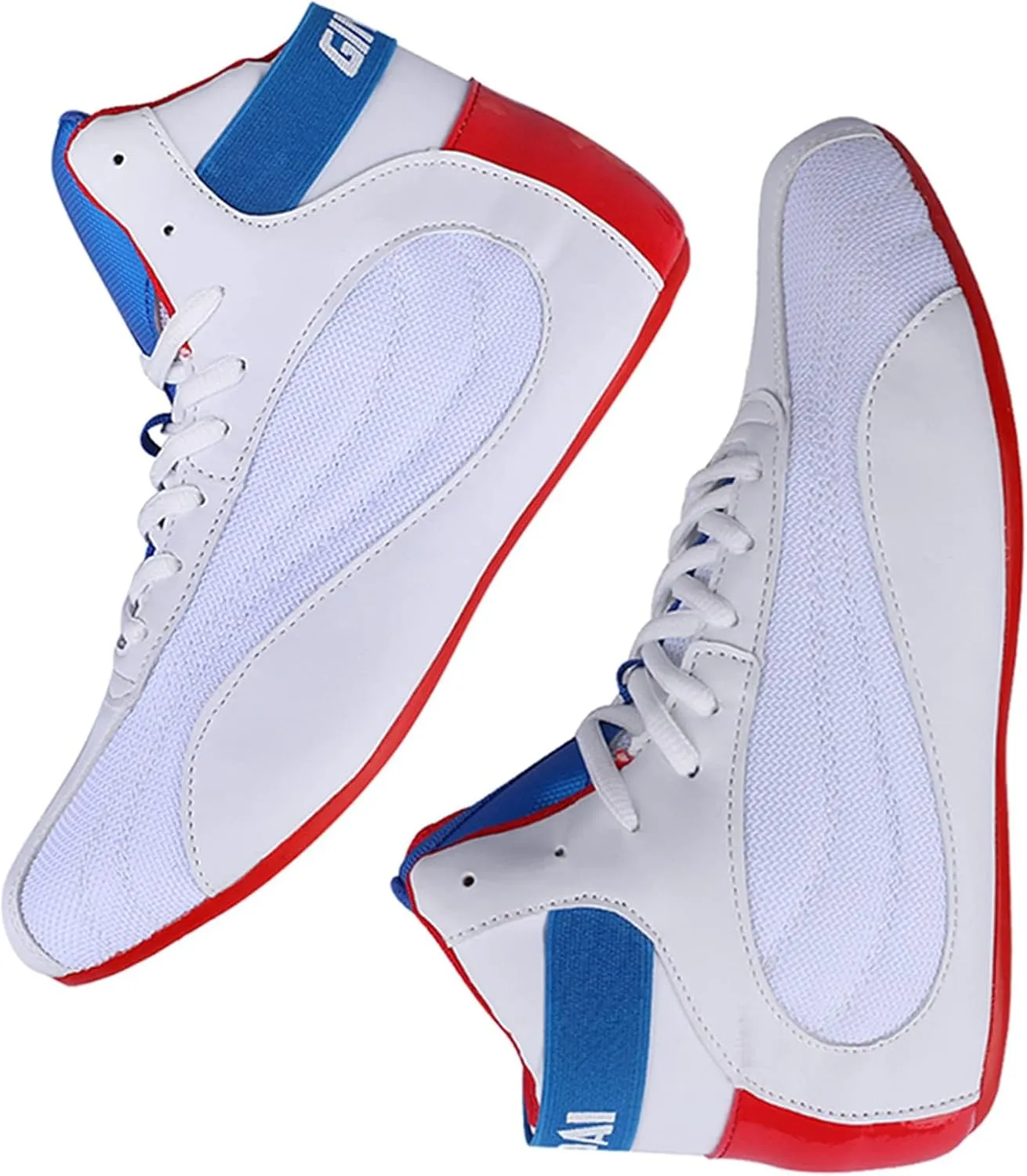 Breathable Men's High Top Wrestling Boxing Shoes High Traction Combat Speed Boxing Boots Non-Slip Fighting Training Competition Sports Shoes Men's Athletic Casual Shoes Gym Boots