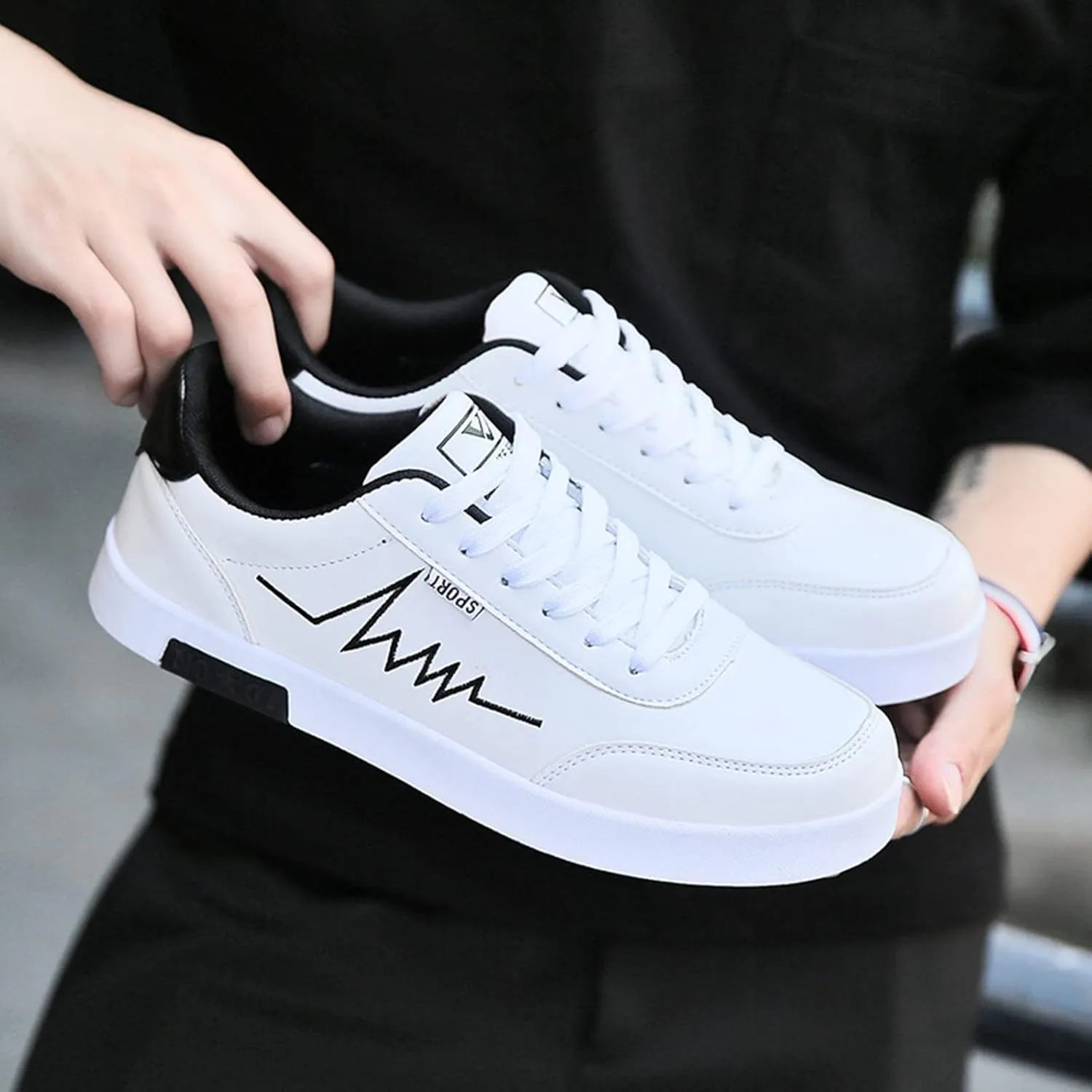 Casual Shoes Lace up Shoes Men Sports Casual Trainer Men Mesh Warm Breathable Fabric Men's