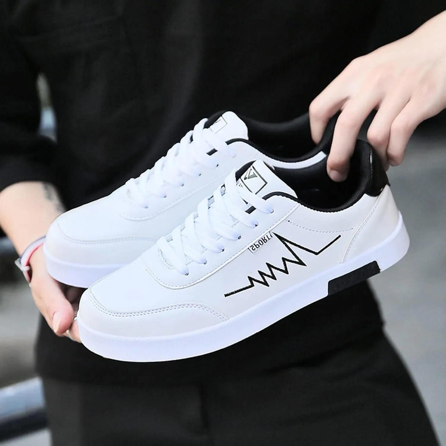 Casual Shoes Lace up Shoes Men Sports Casual Trainer Men Mesh Warm Breathable Fabric Men's
