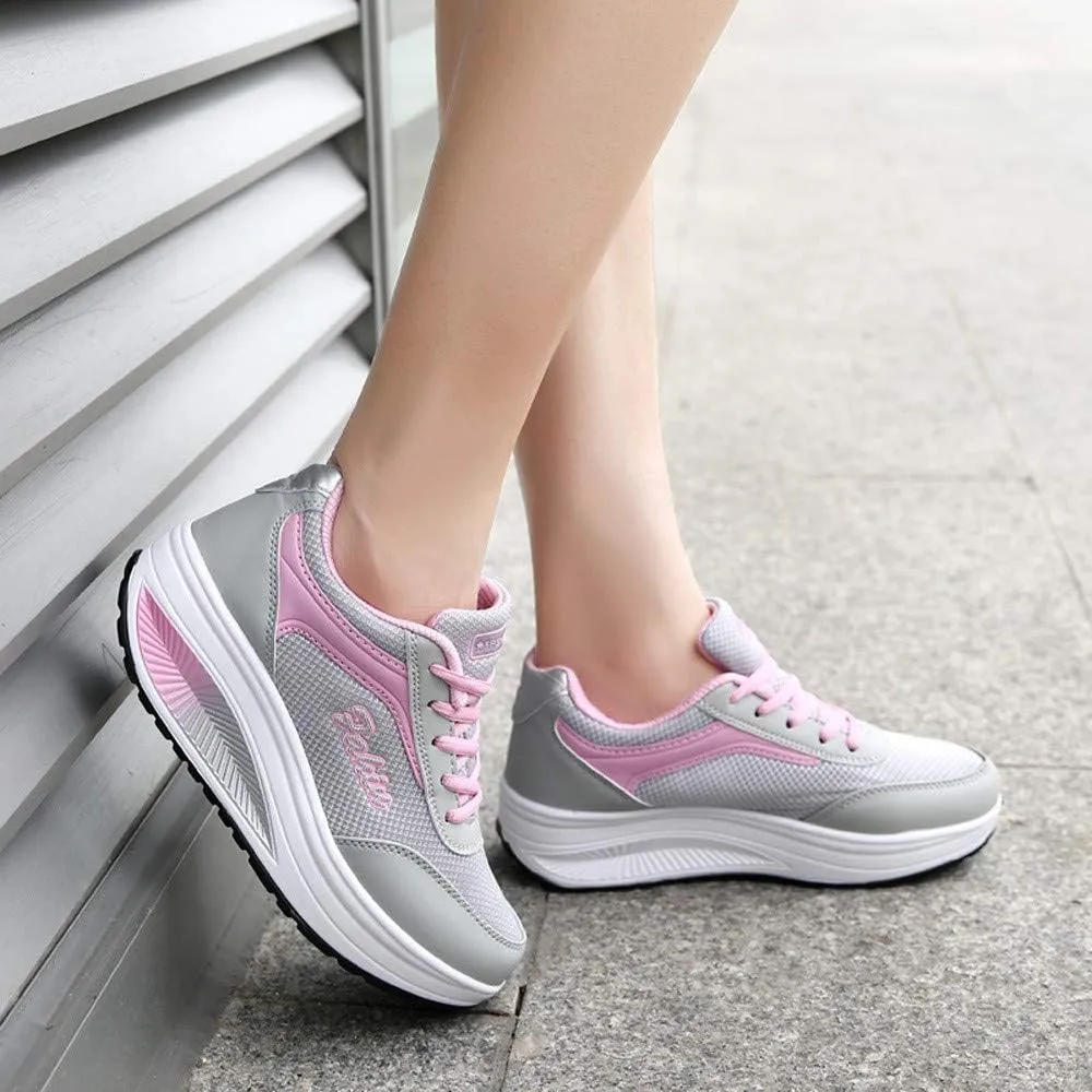 Chunky Sneakers for Women Brown Fashion Sneakers for Women 2023 Size 11 Non Slip Shoes for Elderly Women High Heel Wedge Sneakers for Women Size 11 Black Womens Sneakers Shoes Size 11