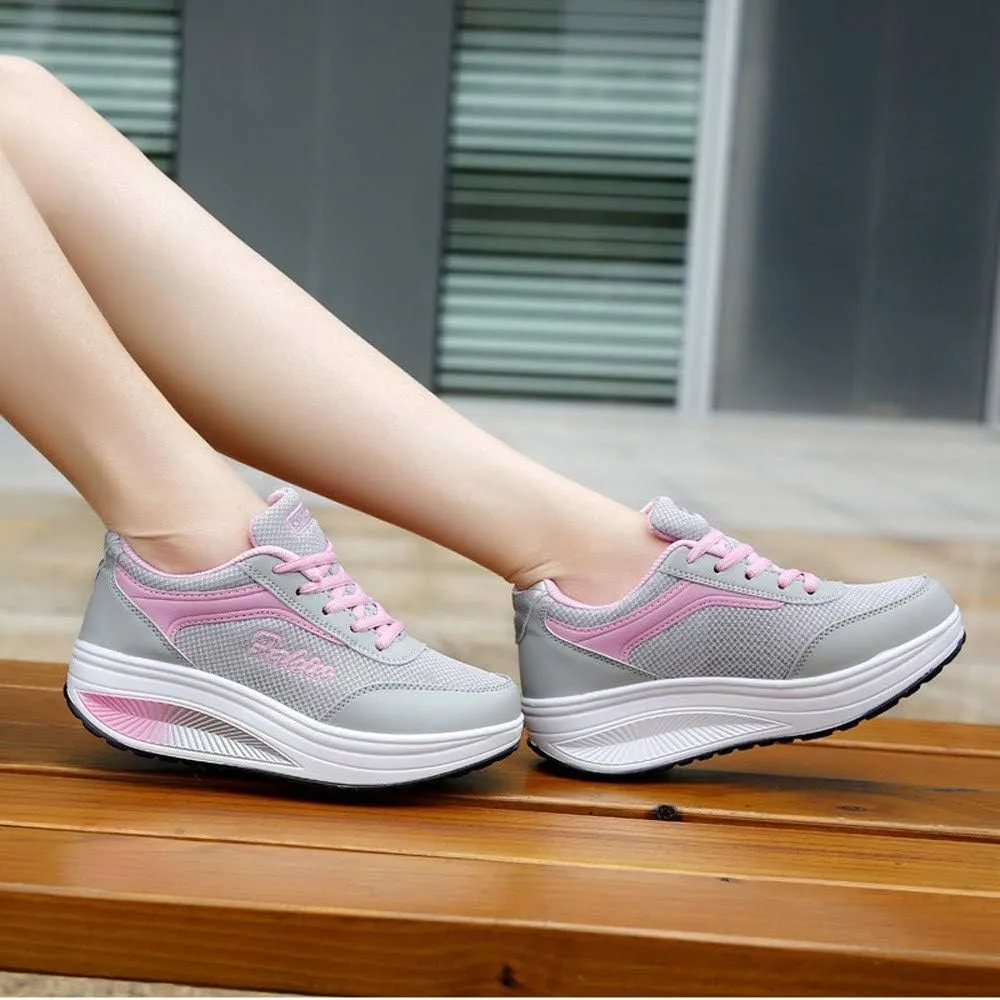 Chunky Sneakers for Women Brown Fashion Sneakers for Women 2023 Size 11 Non Slip Shoes for Elderly Women High Heel Wedge Sneakers for Women Size 11 Black Womens Sneakers Shoes Size 11