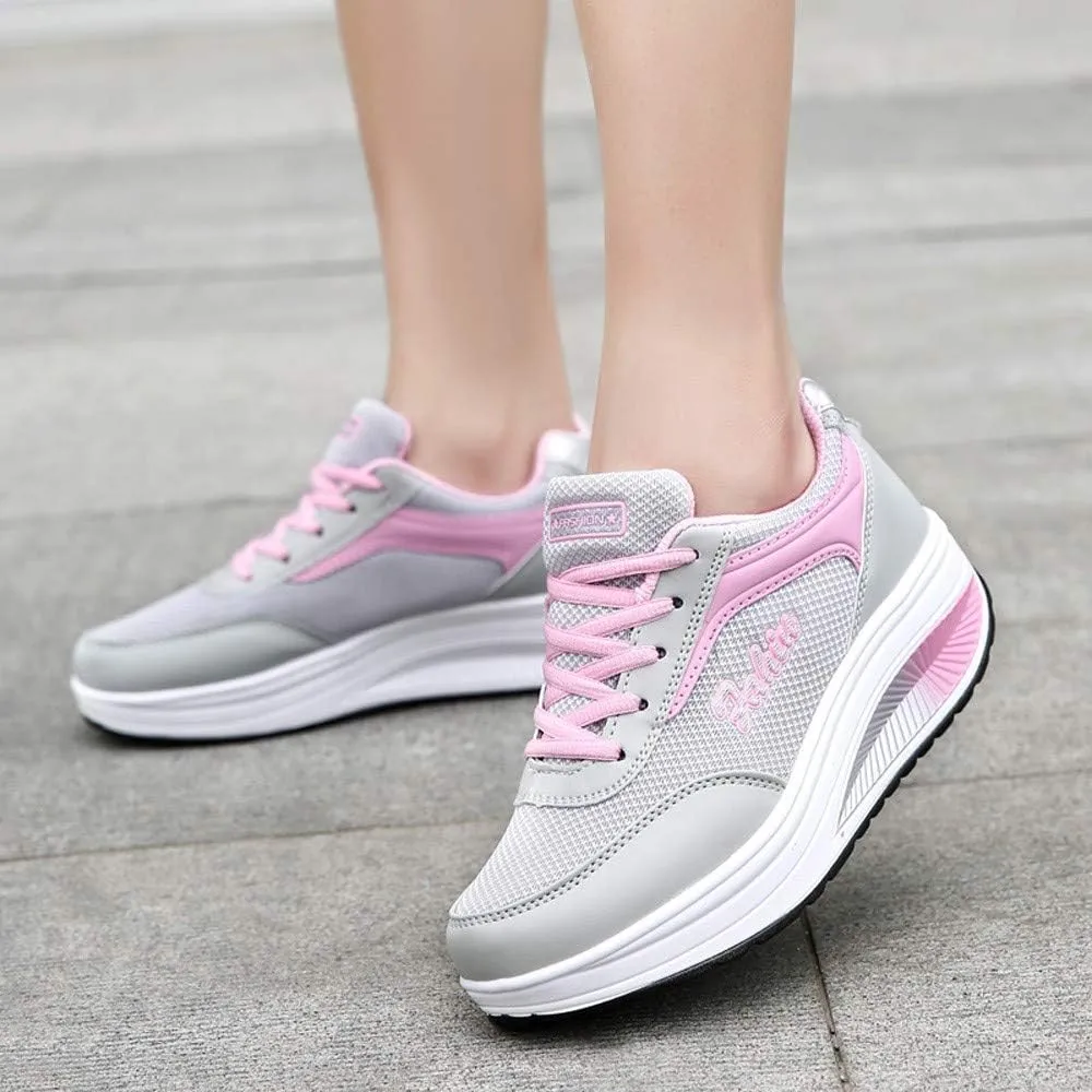 Chunky Sneakers for Women Brown Fashion Sneakers for Women 2023 Size 11 Non Slip Shoes for Elderly Women High Heel Wedge Sneakers for Women Size 11 Black Womens Sneakers Shoes Size 11