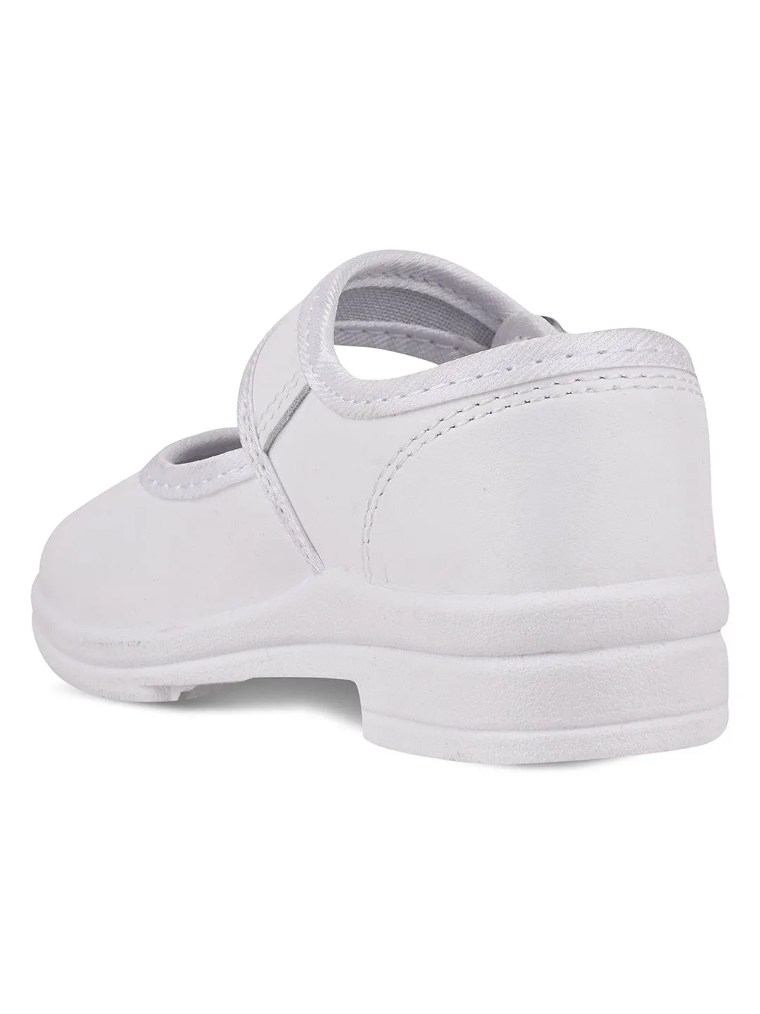 CS-A10S White Girl's School Shoes