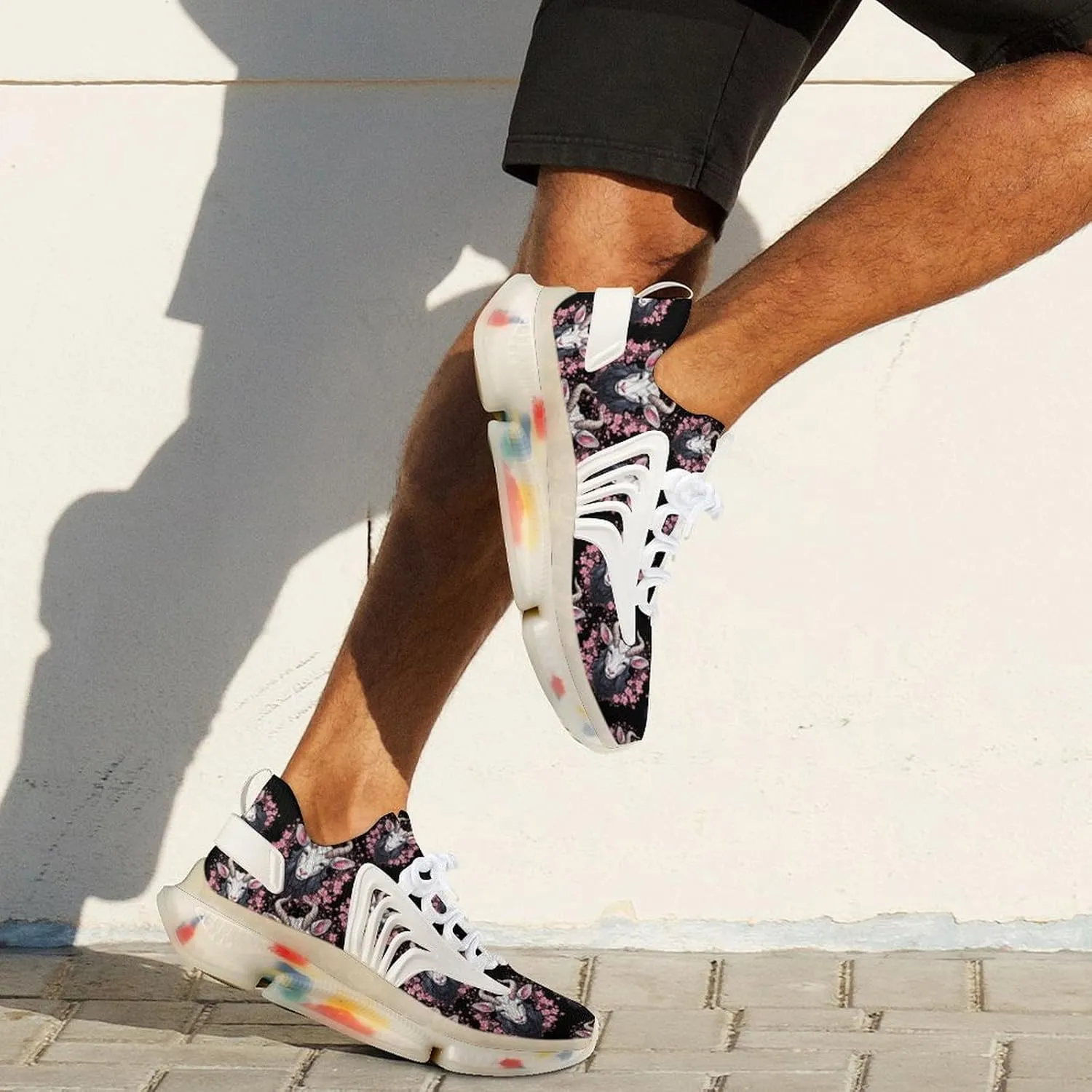 Funny Goat Mens Sneakers Running Shoes Lightweight Athletic Shoes for Jogging Walking Gym