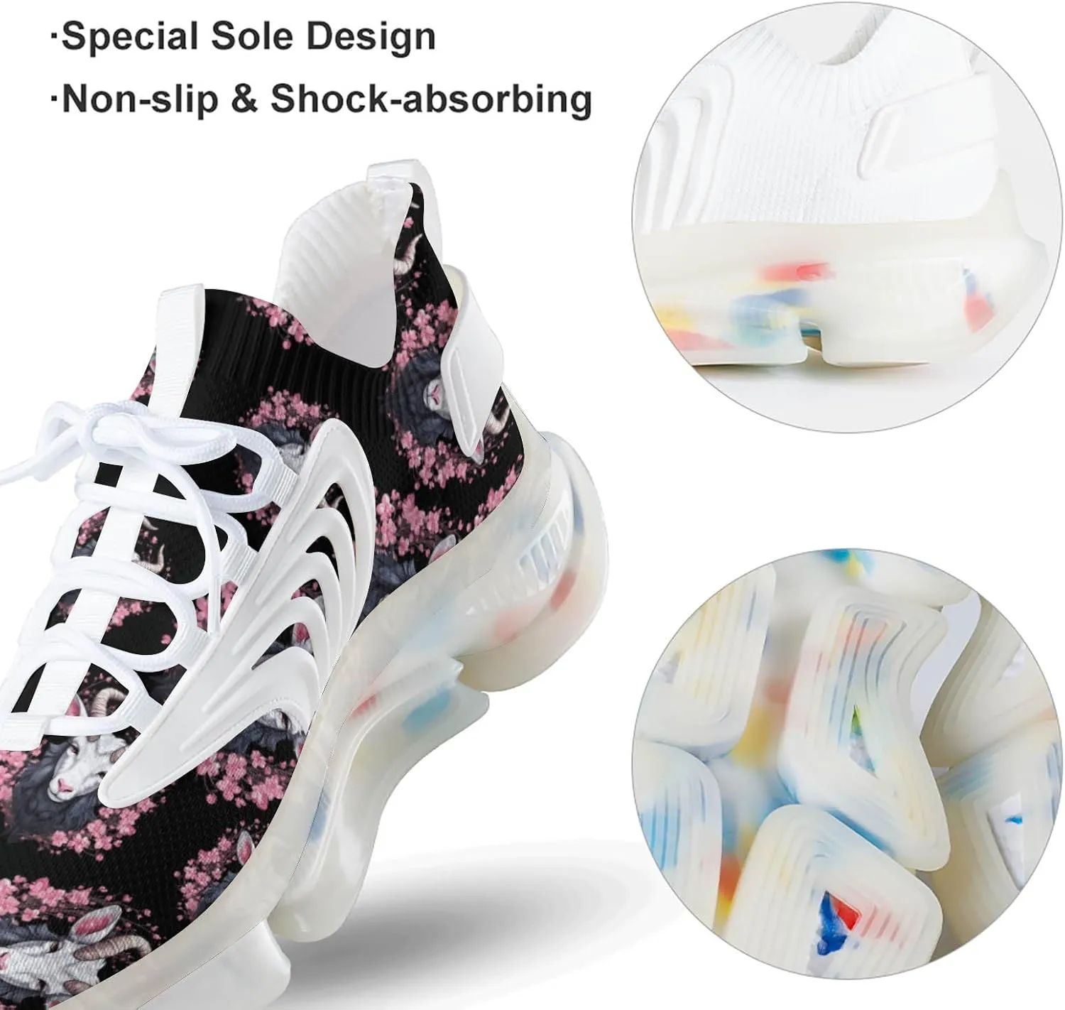 Funny Goat Mens Sneakers Running Shoes Lightweight Athletic Shoes for Jogging Walking Gym