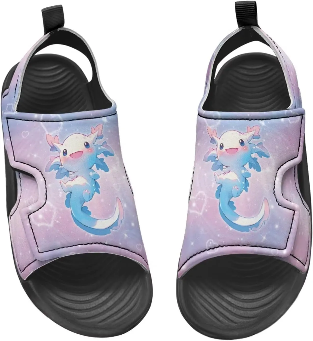 Little Girls Axolotl Star Sport Sandals Kids Toddler Causal Open Toe Outdoor Summer Shoes Hiking Water Sandals