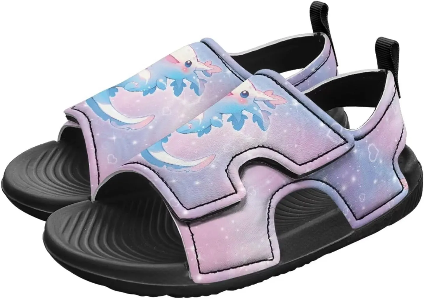 Little Girls Axolotl Star Sport Sandals Kids Toddler Causal Open Toe Outdoor Summer Shoes Hiking Water Sandals