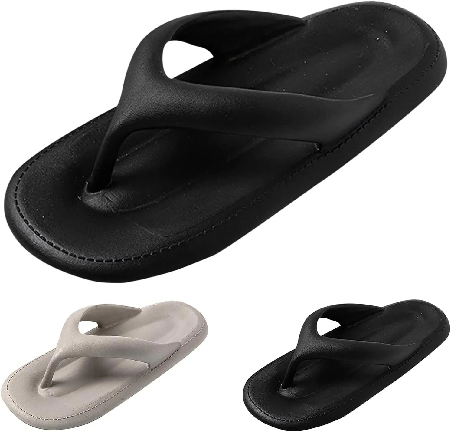 Men Flip Flops Summer Pattern Indoor And Outdoor Fashionable Practical Beach Shoes Solid Gel Flip Flops for Men