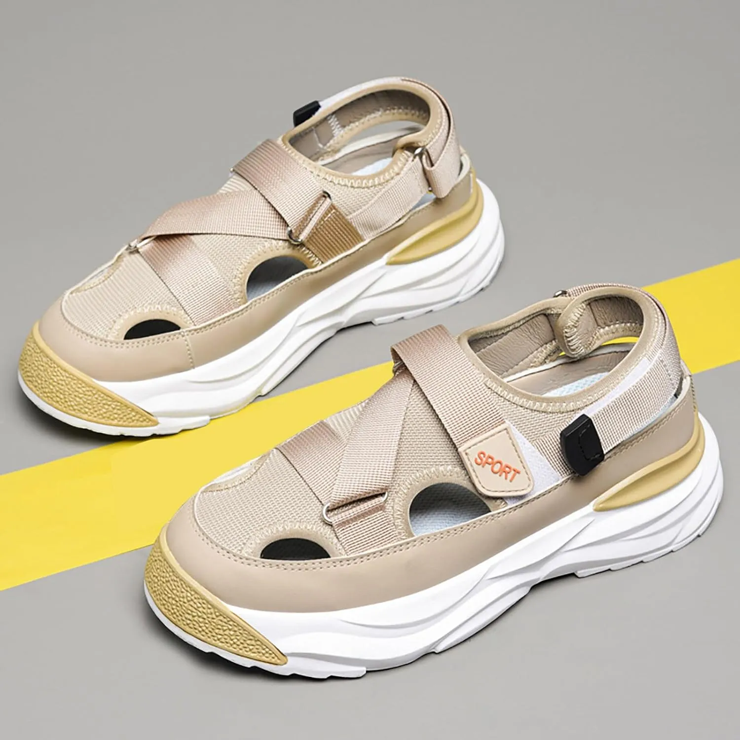 Mens Athletic Sandals Men's Athletic Outdoor Sandals Slides Men's Open Toe Strap Adjustable Sandal Summer