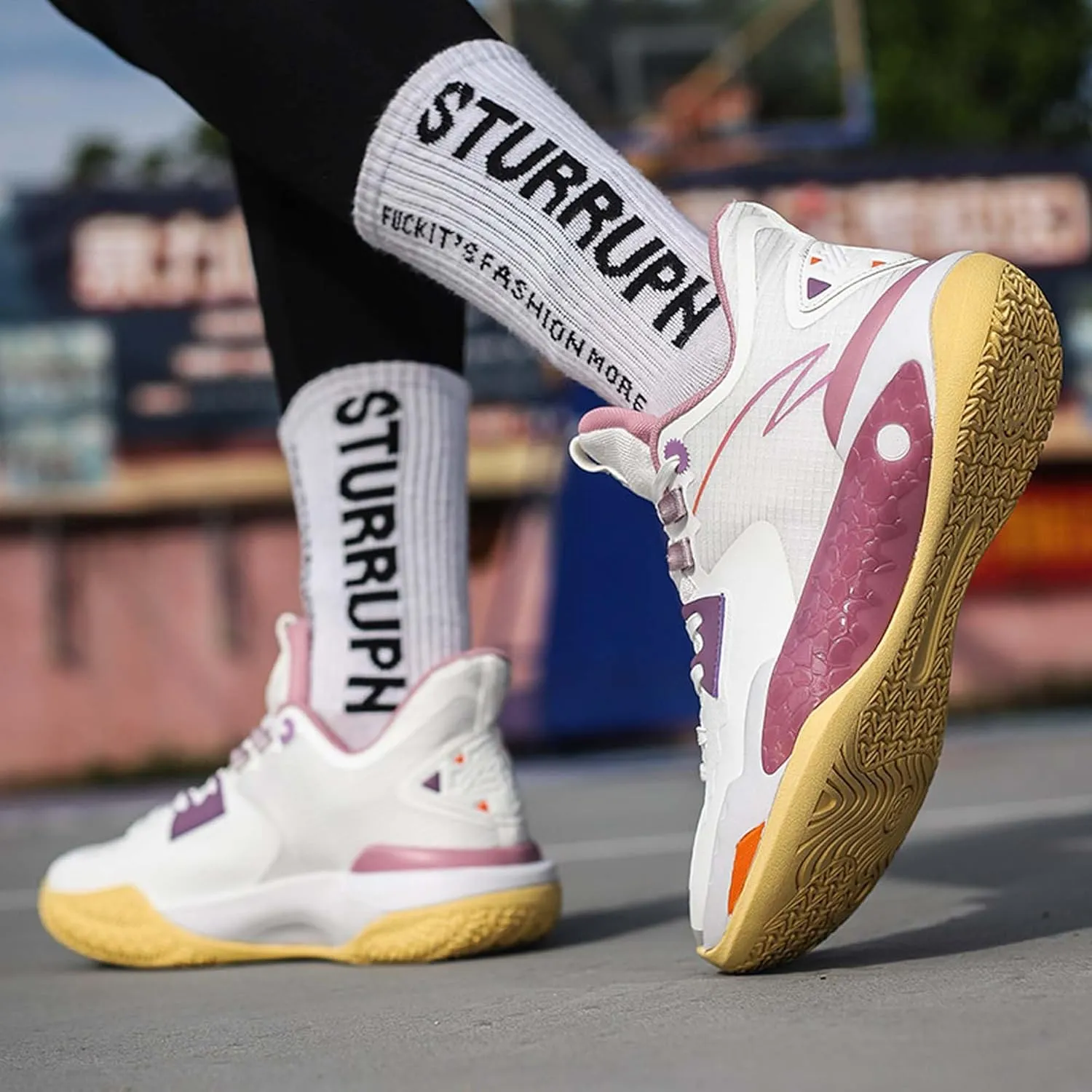 Men's Basketball Shoes Outdoor Running Shoes Breathable Anti-Slip Rebound Fitness Shoes Classic Sneakers