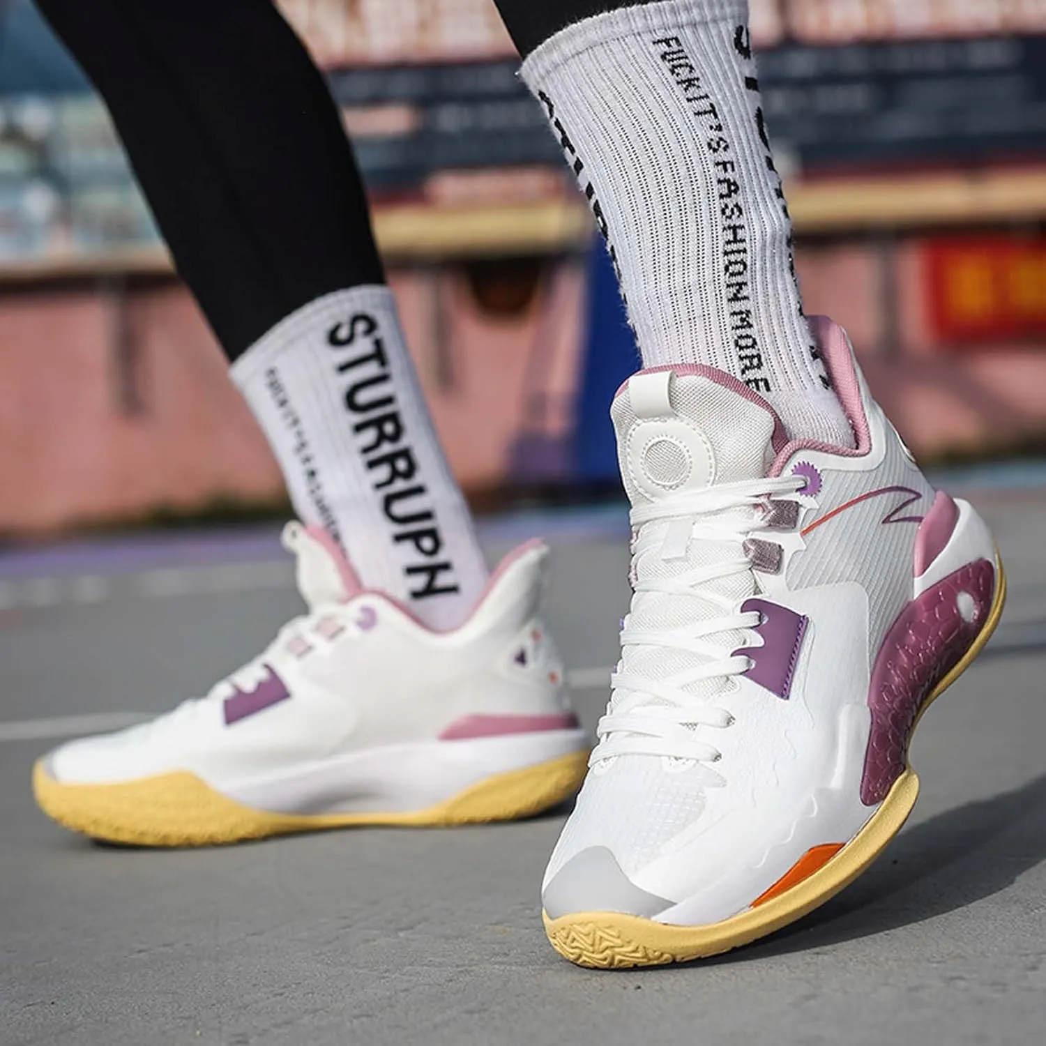 Men's Basketball Shoes Outdoor Running Shoes Breathable Anti-Slip Rebound Fitness Shoes Classic Sneakers