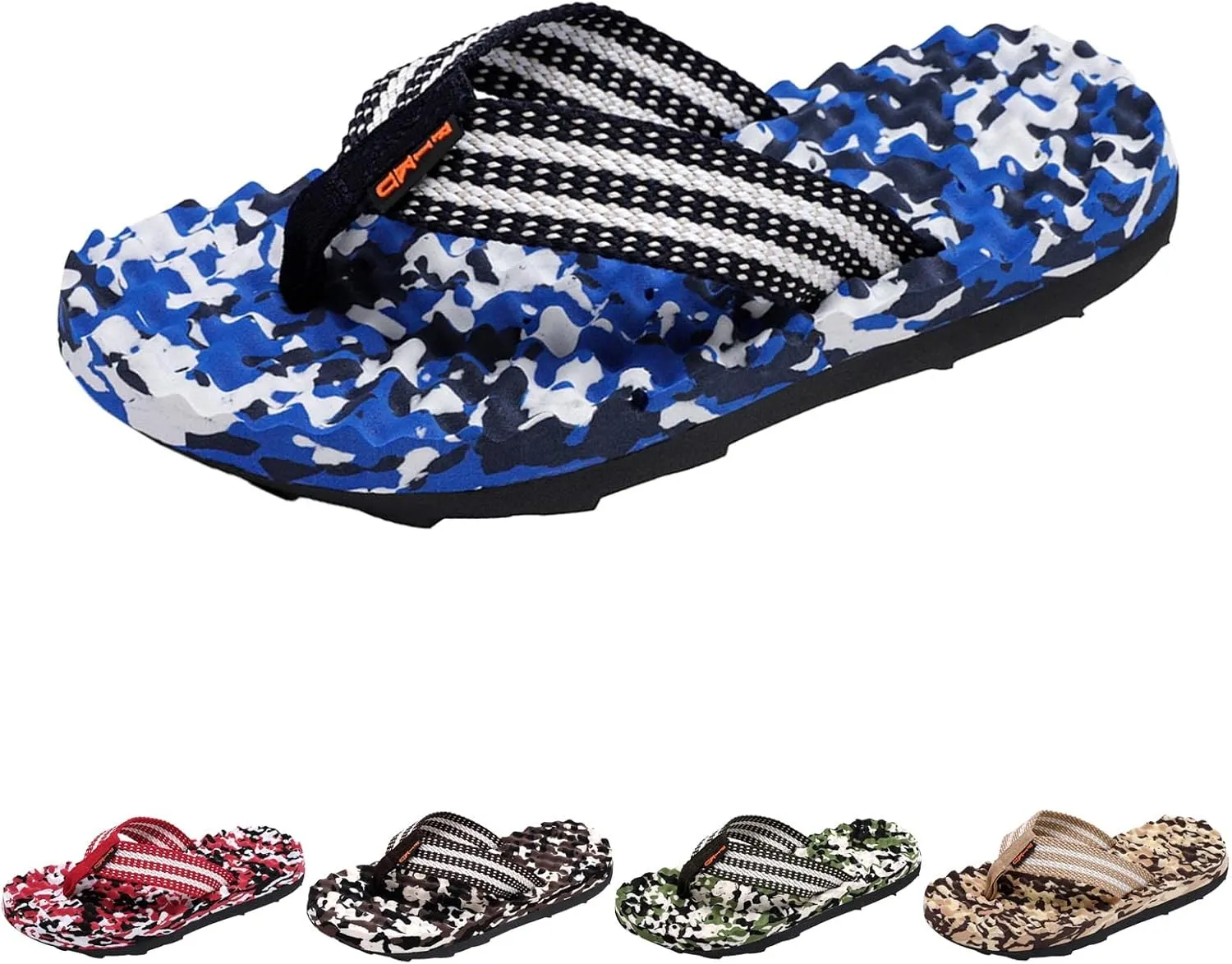 Men's Flip Flop Arch Support Fashion Summer Men Flip Flops Flat Bottom Lightweight Slip On Comfortable Camouflage