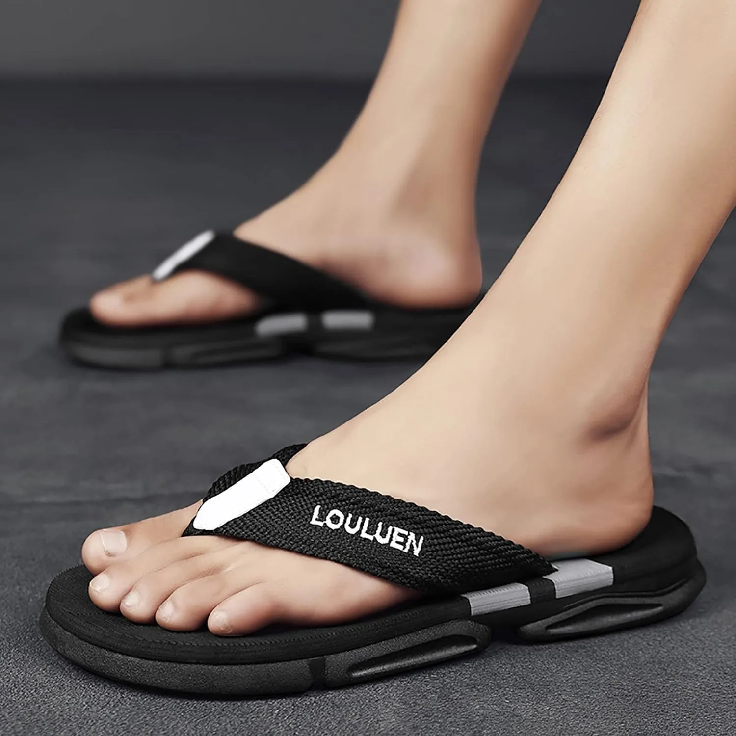 Mens Flip Flops Men's Wide Flip Flop Athletic Slide Thong Sandals for Men Mens Strap Sandals Men's Flip Flops