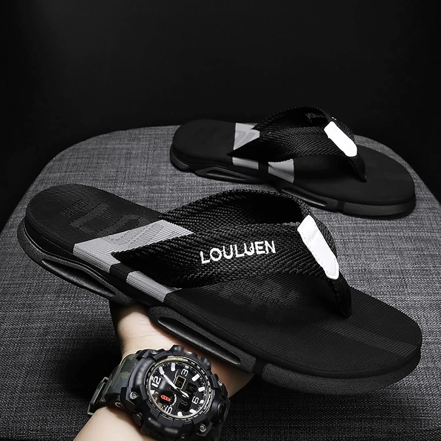 Mens Flip Flops Men's Wide Flip Flop Athletic Slide Thong Sandals for Men Mens Strap Sandals Men's Flip Flops
