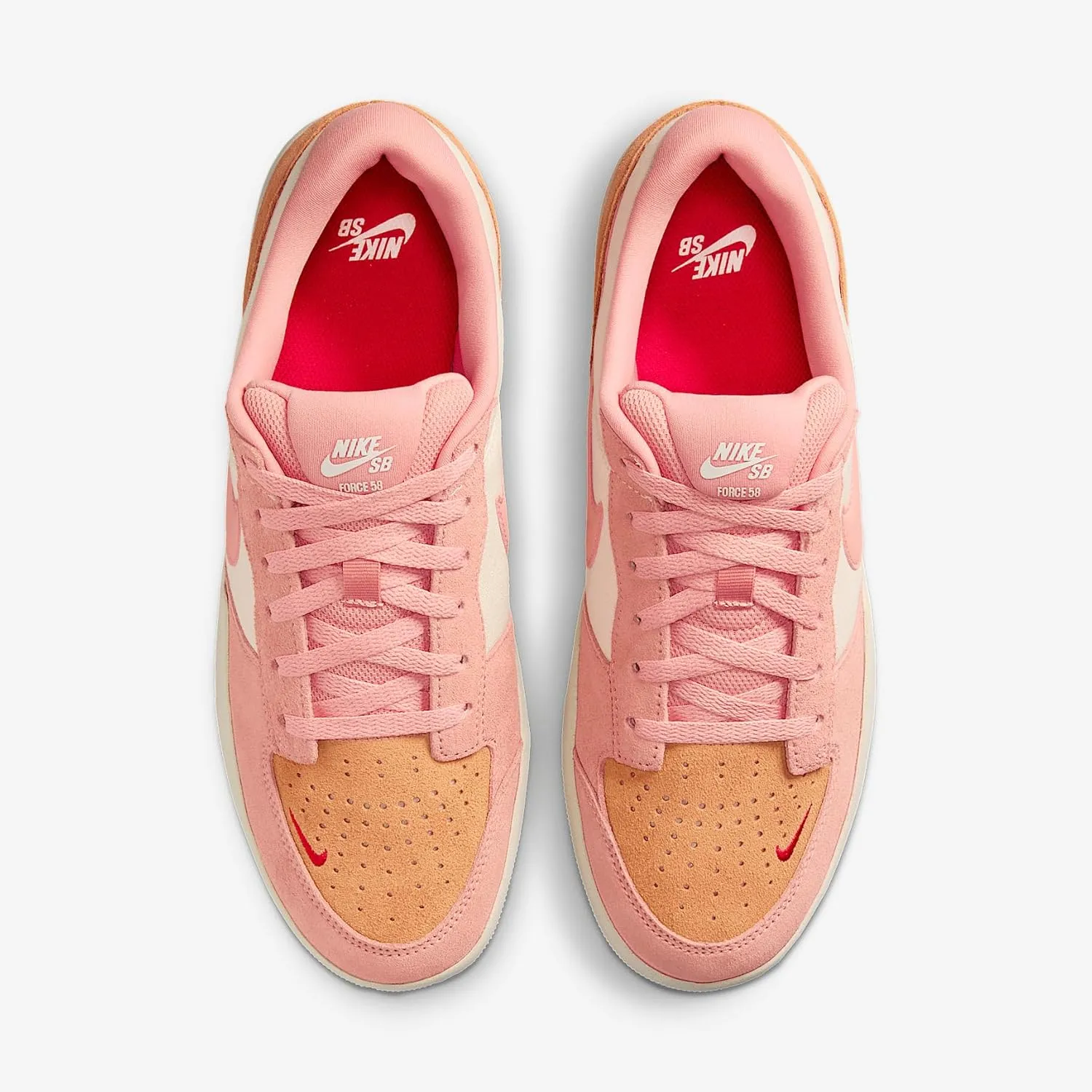 Nike SB Force 58 Skate Shoes (DV5477-103, Pale Ivory/Copper Moon/Gum Light Brown/Apricot Agate)