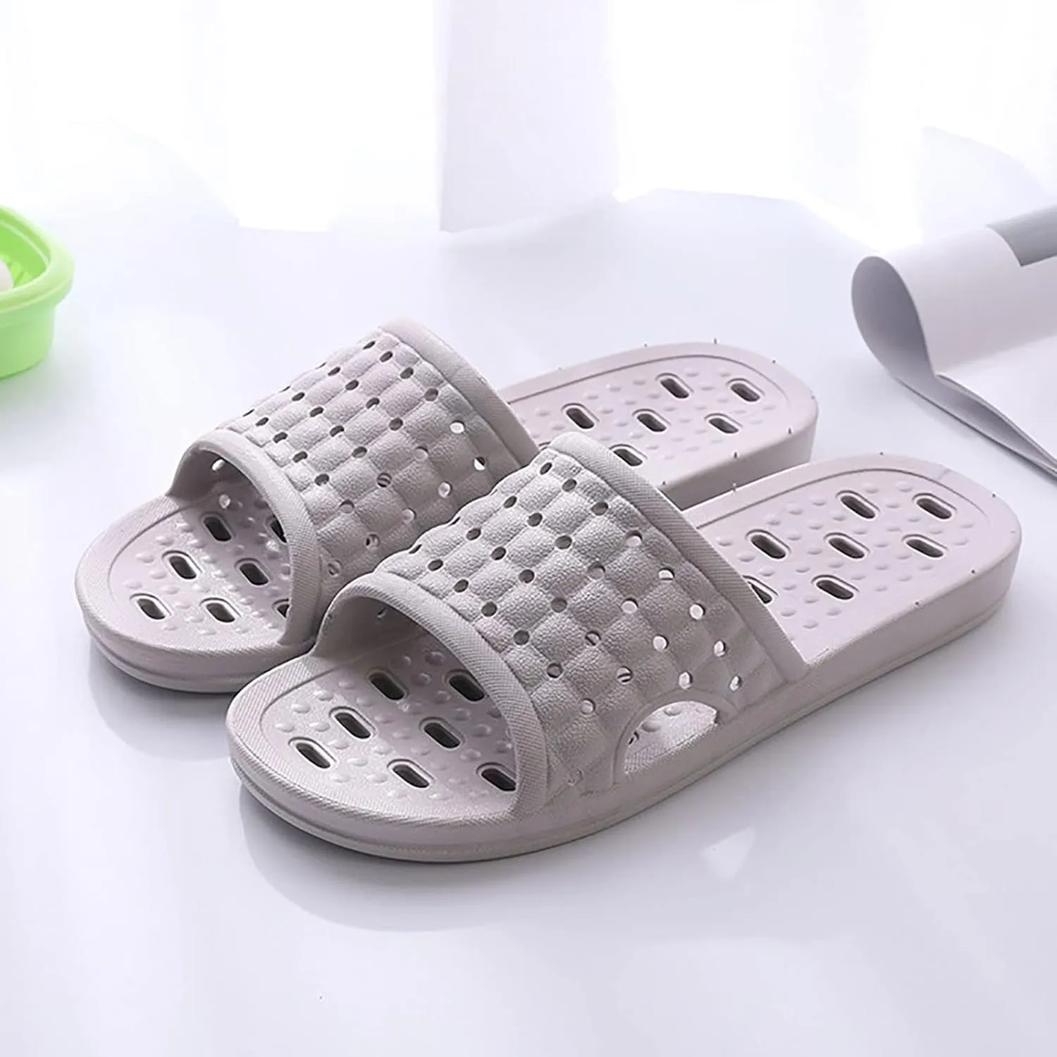 Slides for Men Womens Slides Bathroom Slippers Men Shower Shoes Women Public Indoor Ultimate Comfort Slippers