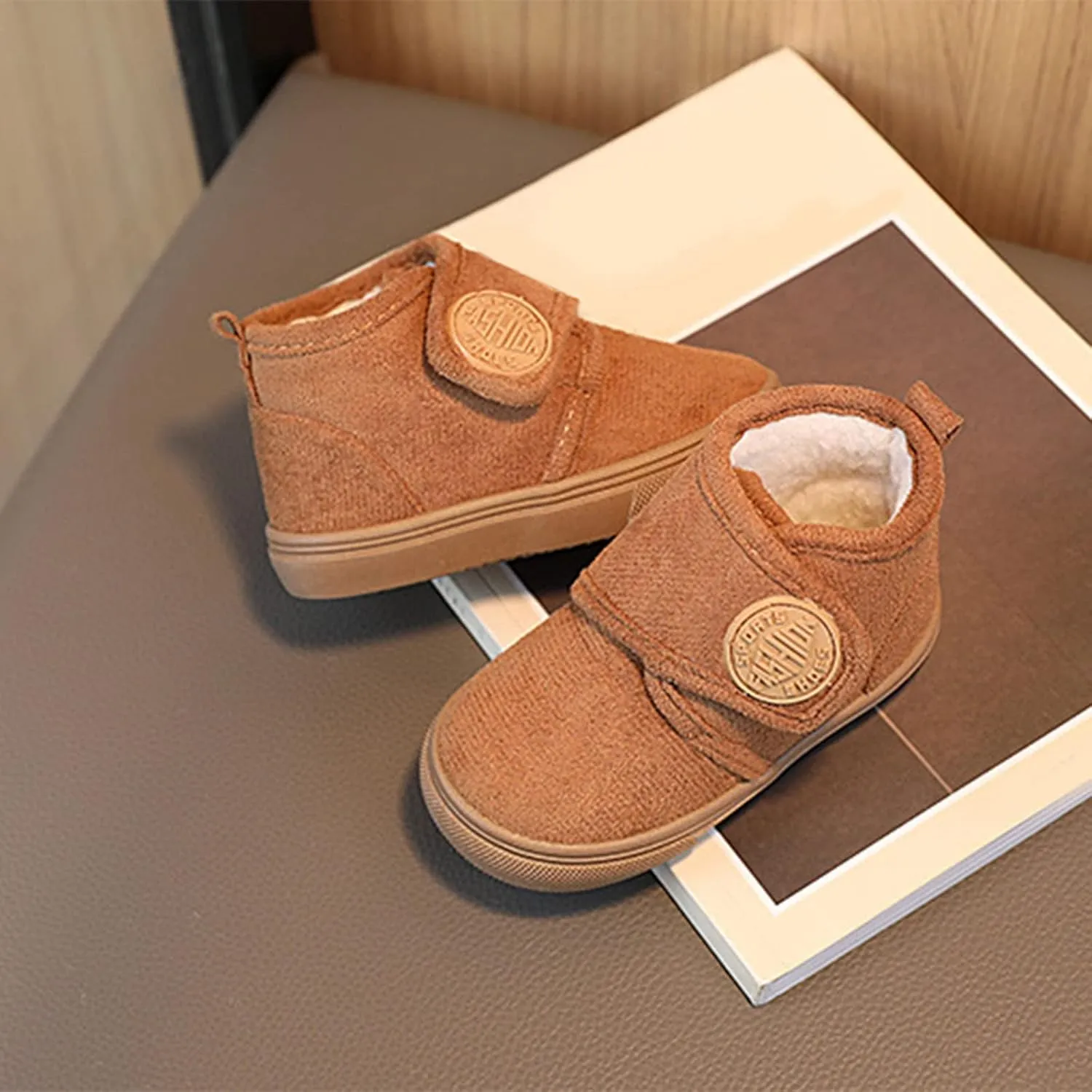 Snow Boots Toddler Girl Fashion Winter Children Boots Boys And Girls Flat Bottoms Non Slip Solid Boots