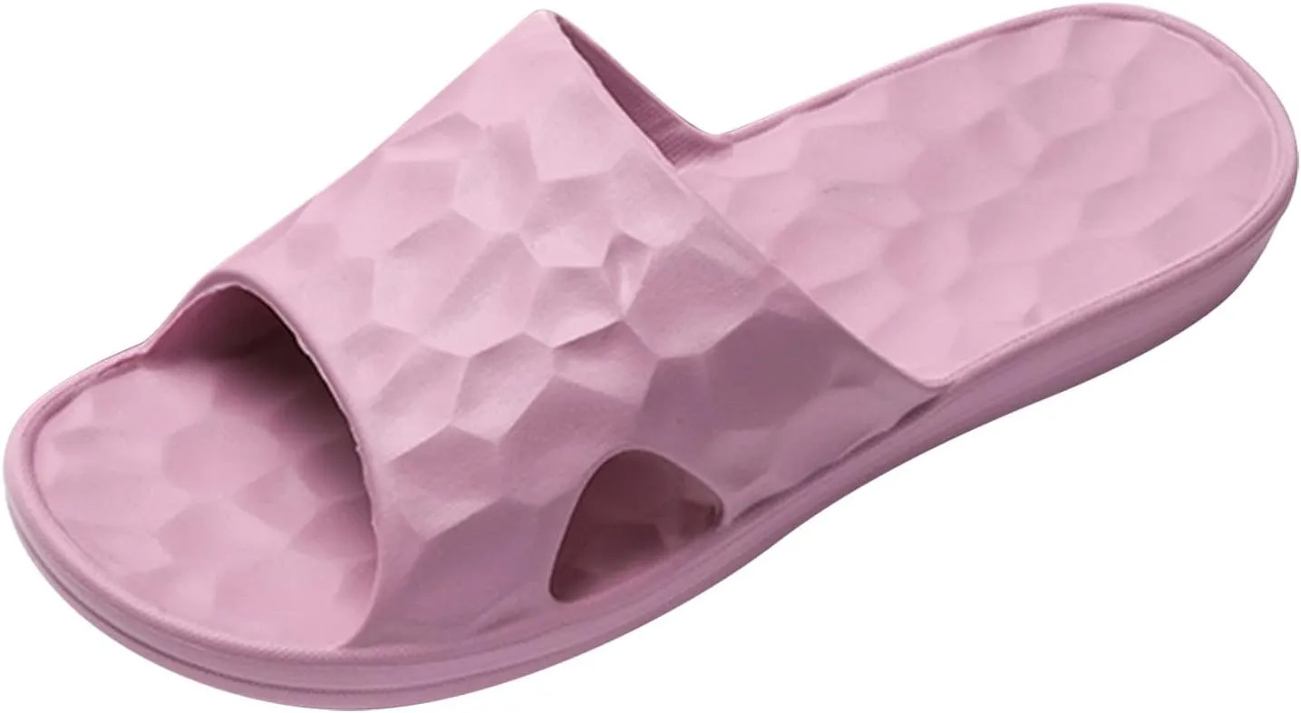 Summer Slides Sandals for Women Open Toe Shower Shoes Bathroom Sandals Walking Sandals Women's Fashion Slippers