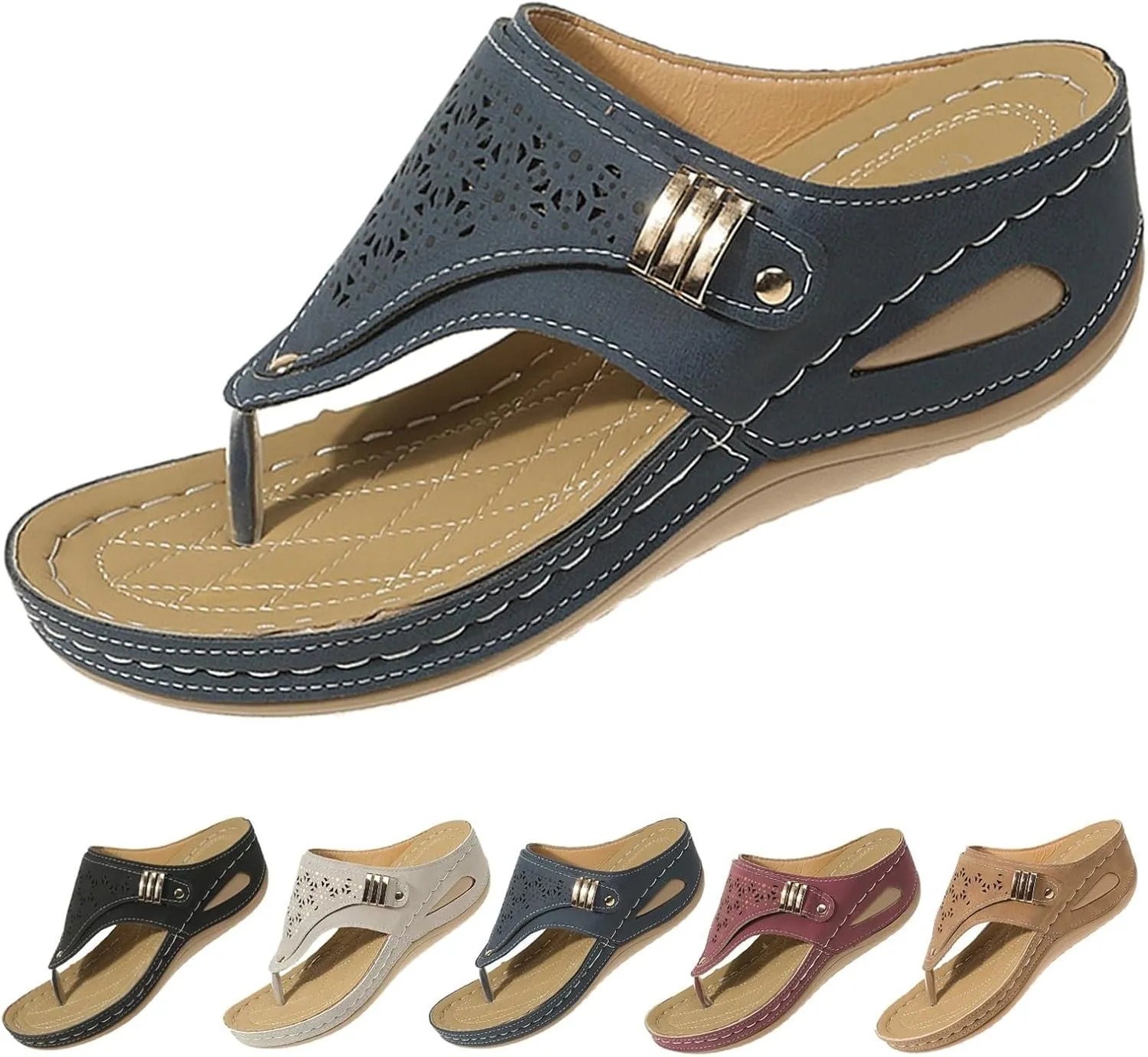 Summer Slippers for Women 2025 Thong Sandals for Women Breathable Mesh Hollow Sports Flip Flops Summer Beach Sandal WomenS Wedge Orthopedic Flip Flops Casual Sandal Open Toe Slippers 2025