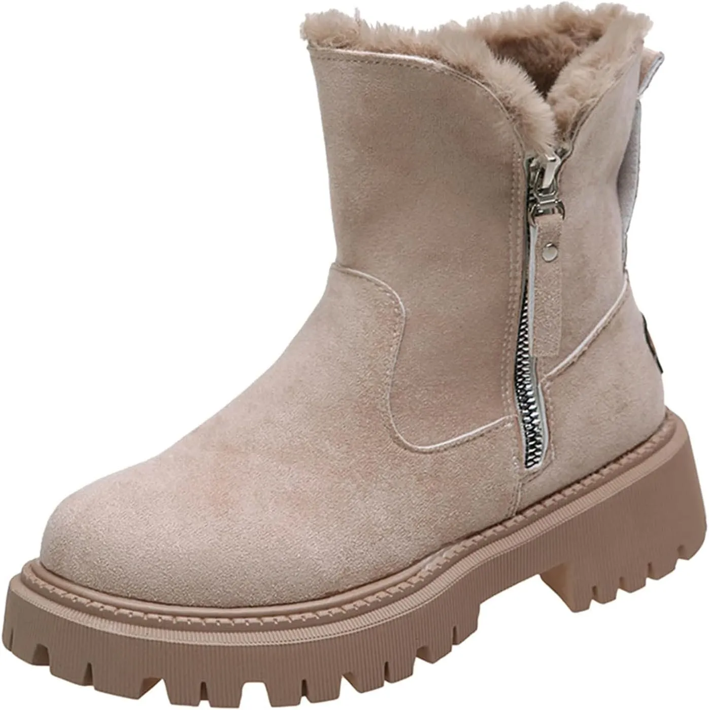 Womens Winter Boots Waterproof Insulated Fur Boots Fleece Duck Shoes Trekking Snow Boots Duck Boots Women